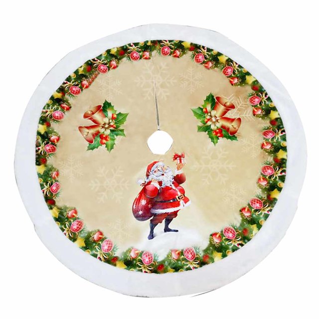 Feliz Navidad árbol falda Navidad vacaciones Santa Reno decoración adorno fiesta en casa árbol estera delantal 98cm Jumpingount JR0756-03
