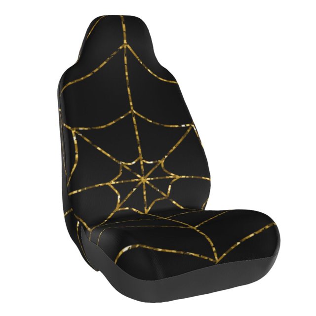 Fotbe Golden Spider Web Funda para Asiento de Auto con Estampado – Impermeable y Antisudor – Ajuste Universal, Lavable a Máquina, Antideslizante (1 Pieza)