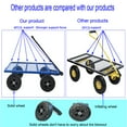 thumbnail image 4 of Garden Cart with Removable Mesh Sides, 550 Lbs Capacity Utility Trolley Metal Wagon with 180° Rotating Handle, 4 of 6