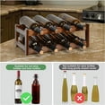 thumbnail image 2 of BALANBO Bamboo Wine Rack 2 Layer 8 Bamboo Wine Shelf Wine Cabinet Display Stand for Home Living Room Kitchen Bar Solid Wood - Manual Assembly, 2 of 9