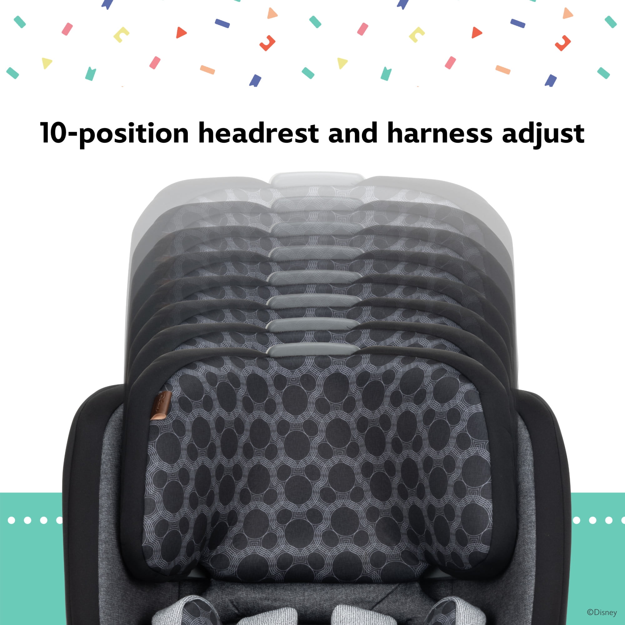 Disney Baby Turn and Go 360 Rotating All-in-One Convertible Car Seat, Vintage Disney