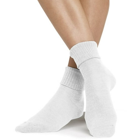 Hanes Womens ComfortSoft Cuff Socks - Walmart.com