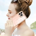 thumbnail image 5 of Compatible iPhone 13 Pro Max case for Women 6.1" 2021, Soft TPU Shockproof Camera Case Luxury Plating Heart for iPhone 13 Pro Max case (Pink), 5 of 10