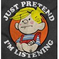 thumbnail image 2 of Retro Comic Pretend Im Listening Men's Graphic T Shirt Tees Brisco Brands S, 2 of 6