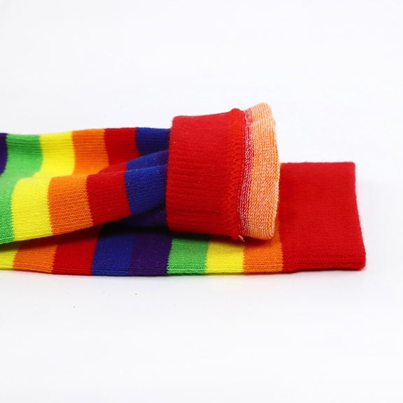 Supvox 2 Pairs Toddler Colorful Socks Multi Cotton Striped Warmth Outdoor Activities