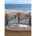 thumbnail image 5 of Outdoor Pillows Waterproof, Marble Grey Bedding Throw Pillows with Insert for Couch Sofa Bed, Modern Abstract Ink Painting Luxury 16x16 Inch Pillowcases Decorative Camping Patio Pillow Set of 2, 5 of 8