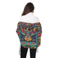 thumbnail image 4 of FORMRS Womens Scarf Winter Soft Long Big Warm Shawls Wrap Tassel Scarves, Abstract Eagle, 4 of 9
