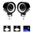 thumbnail image 1 of Par Faros Auxiliares Led Ojos De Ángel 60w Para Auto Moto, 1 of 8