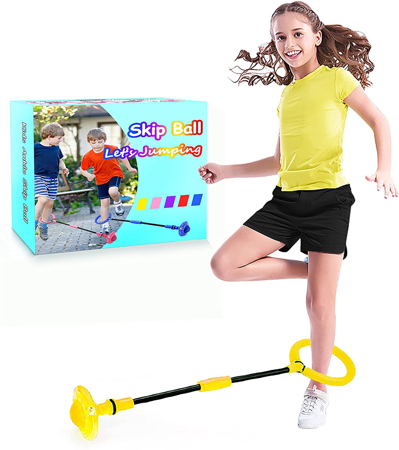 OMAZING KITCHEN Skip Ball Sports Swing Ball Jump Rope Dance Flash Kids  Exercise Balance Hoop Jump Toy ONE Leg Jumping Ring for Boys and Girls  (Multi Color) : : Toys & Games