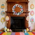 thumbnail image 4 of Easter Wreath for Front Door - 10.6 Inch Bunny and Egg Garland, Artificial Spring Door Hanging Decor, Blue Rabbit Ornaments for Home Party and Wall Display, 4 of 6