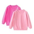 thumbnail image 1 of Lmnyox 2 Pack Chandails pour Enfants Basiques Décontractés à Manches Longues Col Rond Unis Hauts à Enfiler Garçons Filles Chemises de Mode, 1 of 7