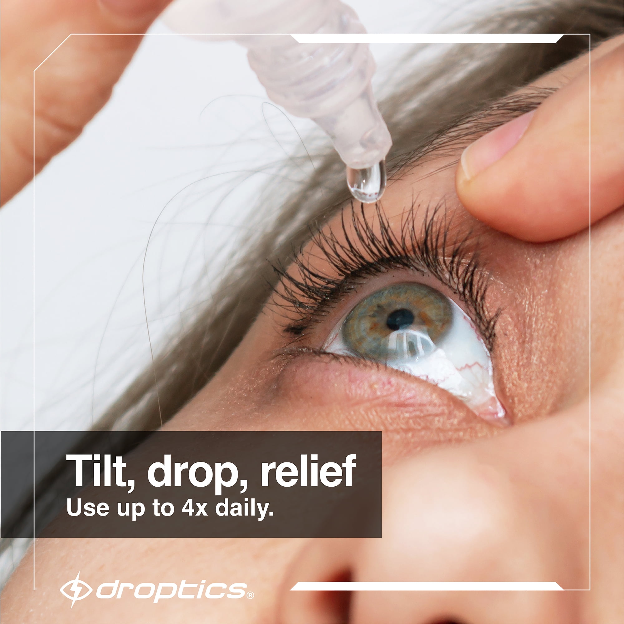 (3 pack) Droptics Extra Strength Redness Relief Eye Drops, Moisturizing Relief for Dry and Tired Eyes, 5ml (0.17 fl oz)