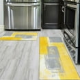 thumbnail image 3 of Yellow Abstract Kitchen Rug Mat Washable Kitchen Rugs Sets of 2 Non-Slip Kitchen Mats for Floor Yellow Kitchen Decor, 3 of 5