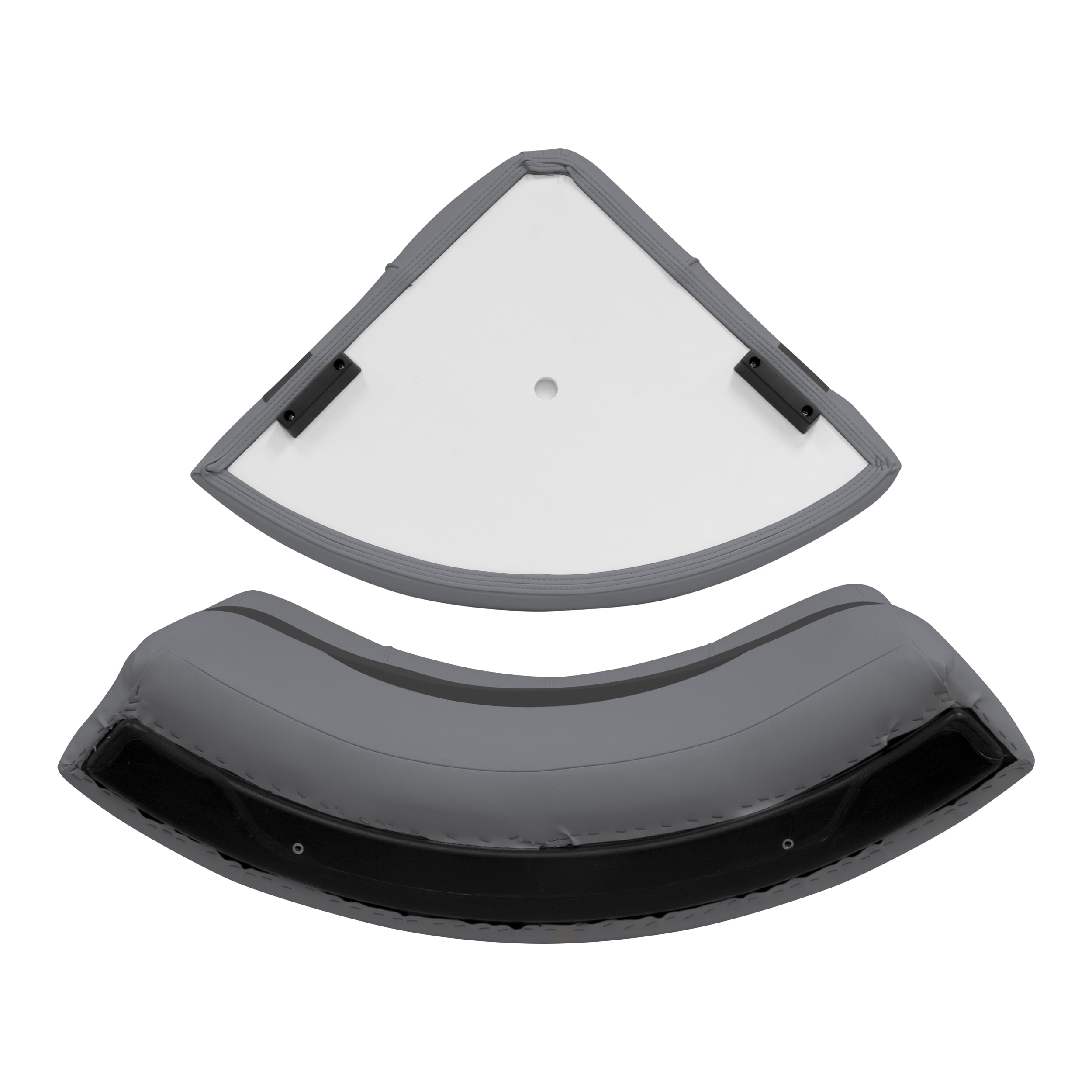 Wise BM11028-1890 Premier Series Pontoon 28" Radius Corner Cushion Set - Slate / Dark Neutral