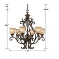 thumbnail image 2 of 7416-BU Crystorama Lighting Norwalk - Six Light Chandelier     -Traditional Installation, 2 of 2
