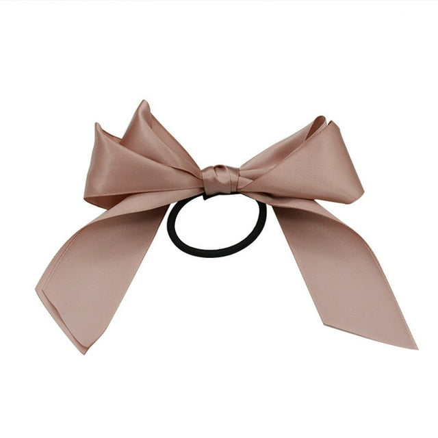 Ruban pour Femme Dame Corde Nœud Chouchou Satin Porte-Queue de Cheval Bande pour Cheveux Accessoire
