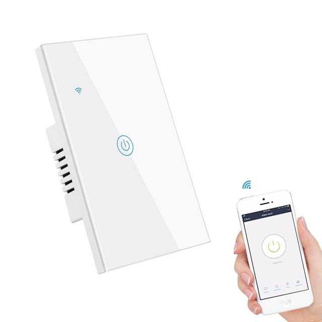 Smart Switch Tuya Control Voice Control WiFi Smart Home Touch Switches Need Neutral Temperature Remote Controller Mobile Phone APP ,Easily DIY