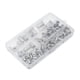thumbnail image 1 of 165pcs cabeza plana nueces de remache de acero inoxidable con rosca roscada tuerca de remache Kit de surtido M3 M4 M5 M6 M8 M10, 1 of 7
