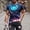 #56-Blue, variant on Men's Slim Fit Cosmic Starburst T-Shirts | 3D Galaxy Explosion Graphic Tees | Casual Short Sleeve Crew Neck Tops Gift
