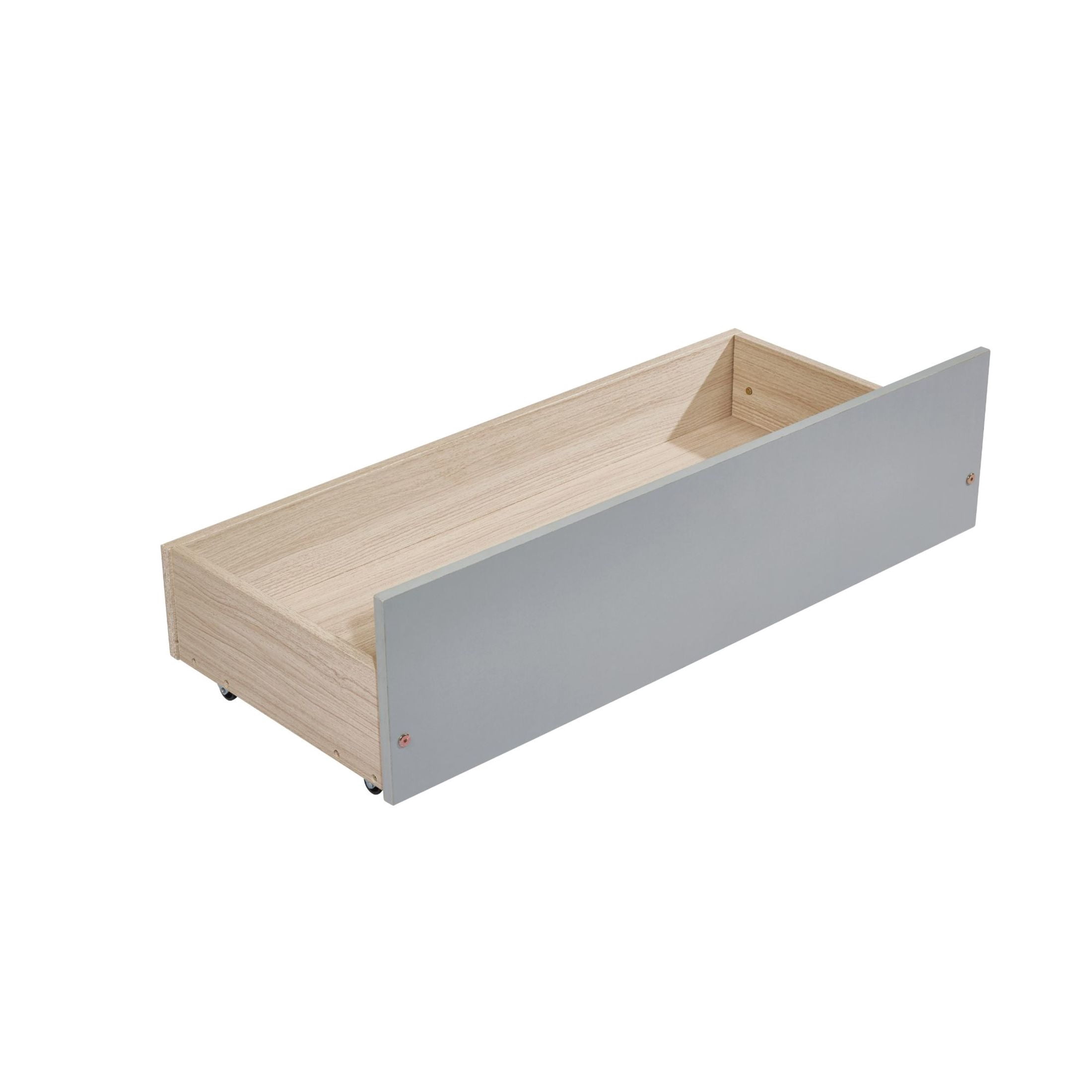 Noble House Kim Twin-size Daybed with Two Storage Drawers, Pine Wood Frame Sofa Bed with Bed Platform, Grey