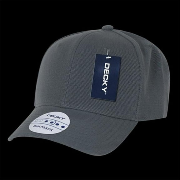 Decky 1015 CURVE Bill Acrylic Snapbacks-Charcoal
