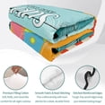 thumbnail image 4 of Queen Quilt Set 90''x96'', Surfboard Lightweight Bedspread Coverlet Set with 2 Pillow Shams, Summer Starfish Palm Leaf Wood Grain Blue Breathable All Season Quilt Bedding for Bedroom/Guest Room, 4 of 9
