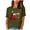 #0225-Army Green, variant on Uootdi Christmas T shirts for Women Gift Merry Christmas Shirt Xmas Holiday T shirt Christmas Lights Casual Tee Tops