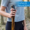 thumbnail image 2 of Bastón de madera natural RMS - Bastón de senderismo artesanal de 122 cm - Ideal para personas con discapacidad o movilidad reducida (mango liso, 122 cm), 2 of 5
