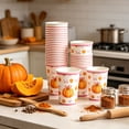thumbnail image 4 of Bow Pumpkin Themed Paper Cups 10 Pack – Fall Thanksgiving Party Disposable Drink Cups Sturdy Leak Proof, Festive Table Essential, 4 of 6