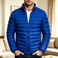 thumbnail image 2 of Turilly Plus Size Mens Lightweight Puffer Jacket Stand Collar Full Zip Quilted Padded Coat for Fall Winter Outdoor, 2 of 6