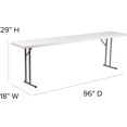 8Foot Granite White Plastic Folding Training/Seminar Table