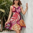 thumbnail image 3 of Rainbow Lollipop Sundress Sleeveless Dress Summer Women Clothes Dress for Women Dresses, 3 of 7