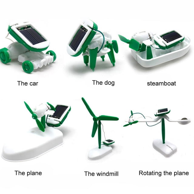 Kit de robot solar 6 en 1 para educación y aprendizaje, juguetes para niños, regalo, kit de ciencia solar autoensamblado