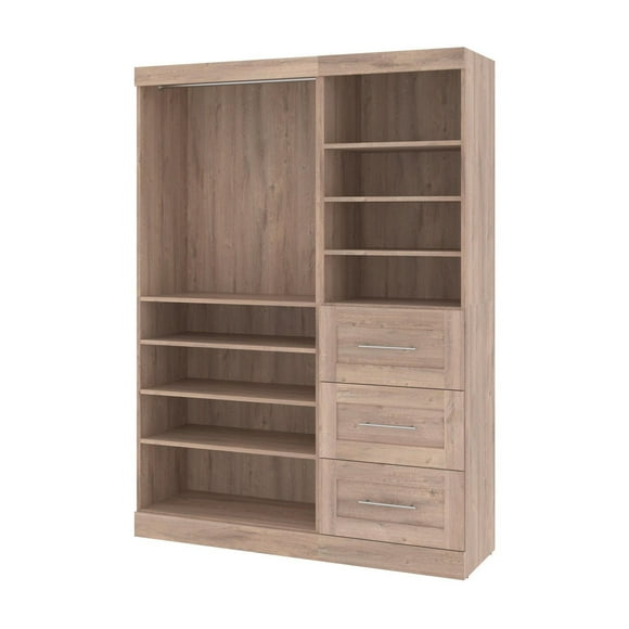Organisateur de garde-robe 61L Pur de Bestar, brun rustique