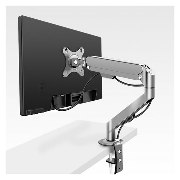 17-30 Inch Long Arm Monitor Bracket Desktop Computer Screen Rotating Telescopic Table Clip Bracket Base Monitor Stand ,Flexible and Strong Support