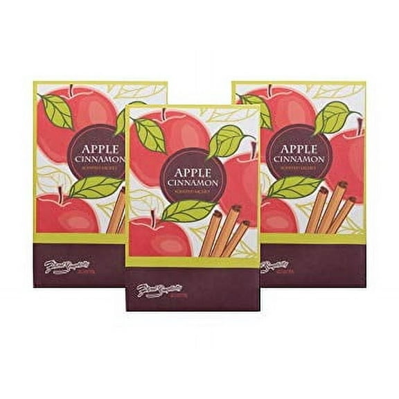 FloralSimplicity Apple Cinnamon Scented Sachets Pack of 3