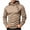 Khaki, variant on Hoodies for Men Solid Color Long Sleeve Slim Fit Pullover Sweatshirt Casual Fashion Button Zipper Open Close Gym Sports Sweatshirt Warm Fall Winter Top