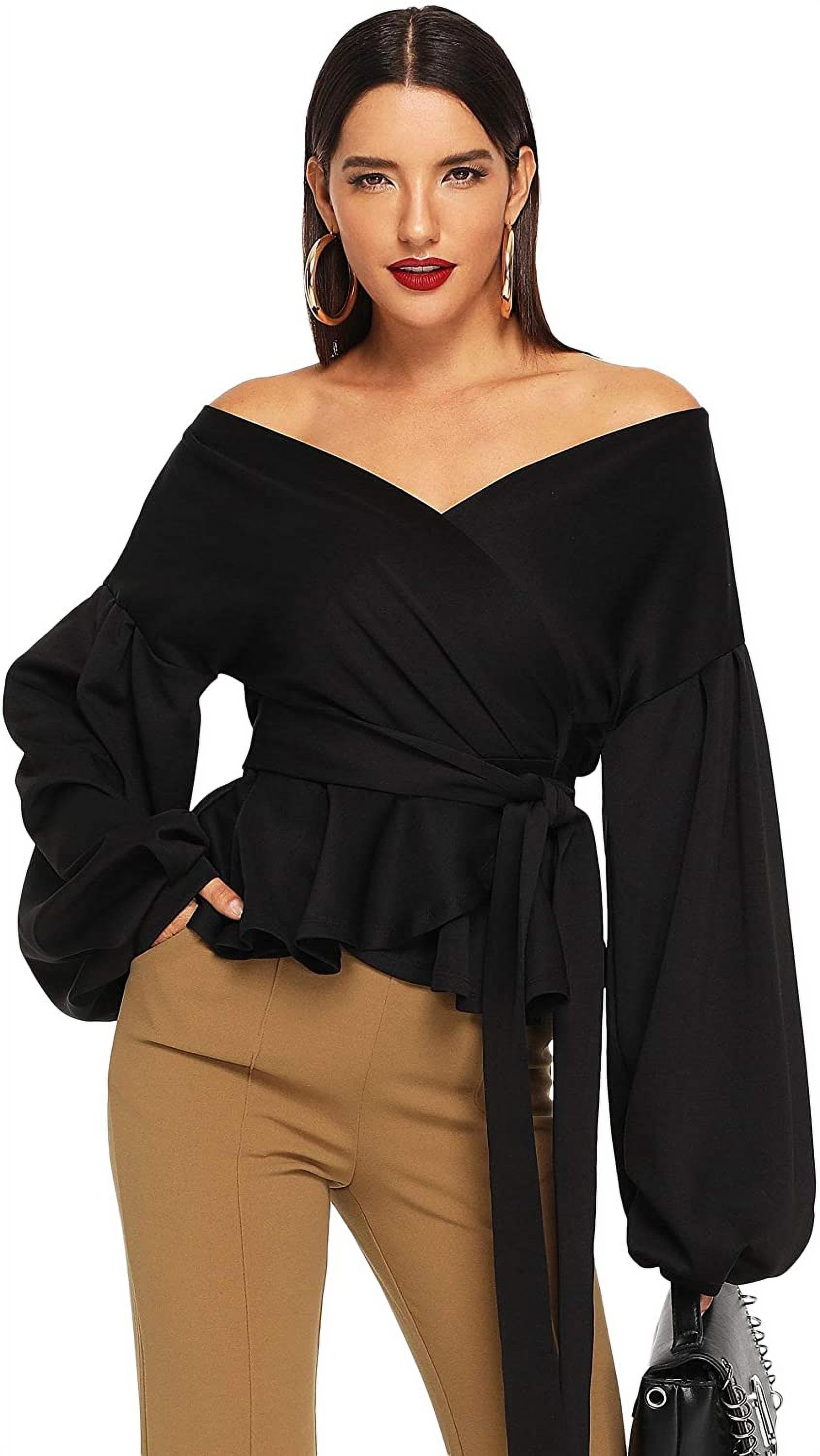 ruffle shoulder blouse