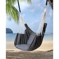 thumbnail image 2 of Hand-Woven Cotton Hammock Chair - Sturdy Durable Rope Swing with 2 Cushions for Indoor Bedroom & Outdoor Porch Patio, 2 of 6