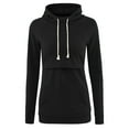 thumbnail image 6 of Ecavus Women's Nursing Hoodie Sweatshirt Breastfeeding Layered Tops Black M, 6 of 6
