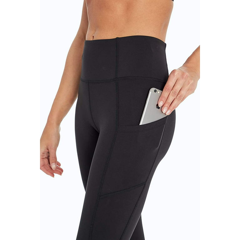 Jessica Simpson Sportswear Tummy Control Pocket Capri Legging, Meteorite,  Medium