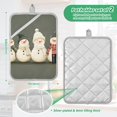thumbnail image 6 of Yayeee Pot Holders Kitchen Heat Resistant with Pocket 7"x9.8" Cotton Oven Cooking Hot Pads, Gray Snowmen, 6 of 7