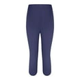 thumbnail image 5 of Yoga Pants, Comdrip High Waisted Leggings for Women - Full Length Capri Soft Yoga Pants for Workout Athletic Womens Capris Navy S, 5 of 8
