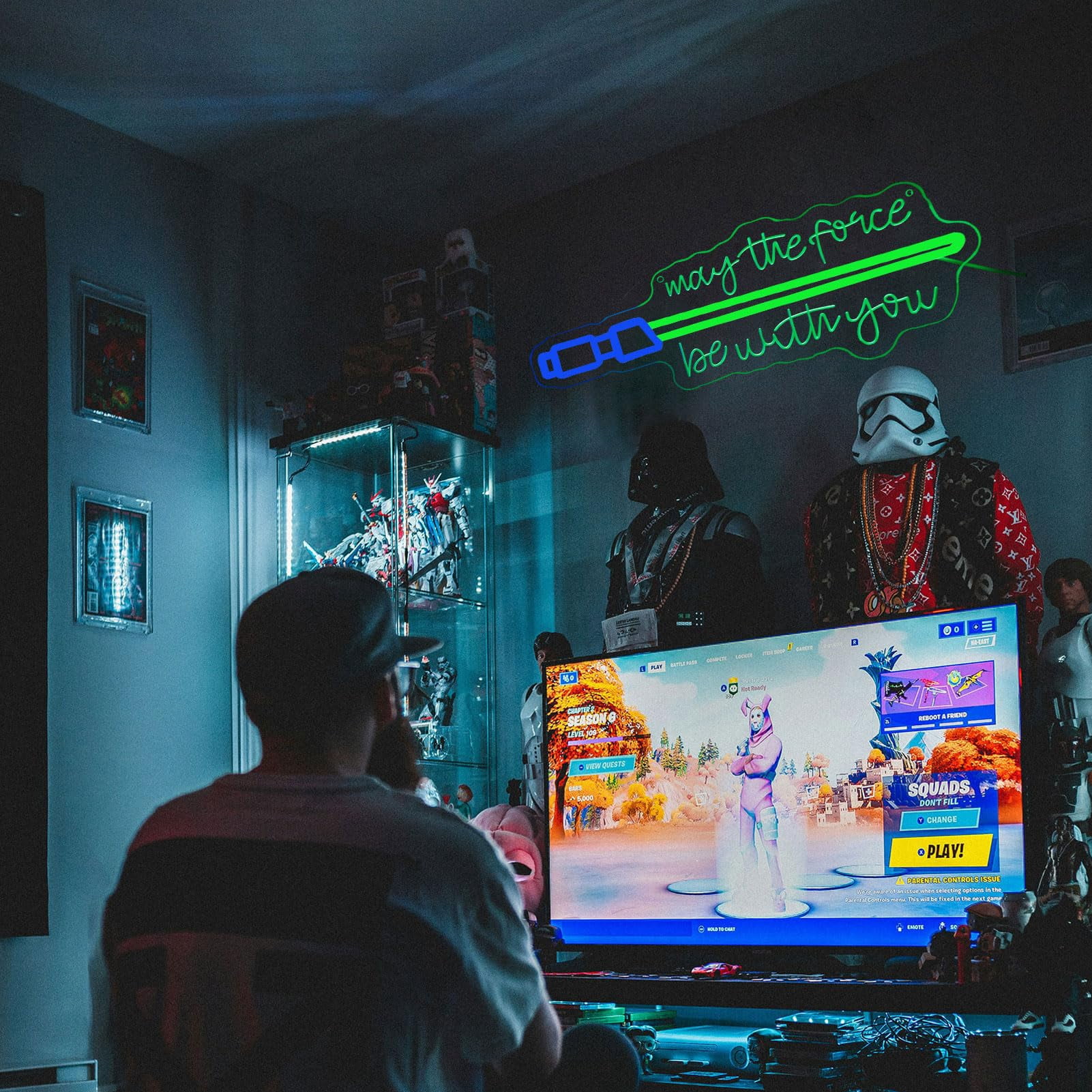 Futuristic Sword Neon Sign LED Dimmable Light Wall Decor USB Lamp for Bedroom Gaming Room Party Decor