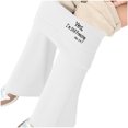thumbnail image 4 of Fleece Lined Leggings for Women with Pockets, Tummy Control High Waisted Plus Size Compression Yoga Pants(S-XXL) White XL, 4 of 8