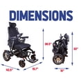 thumbnail image 6 of Culver Mobility Reclining Folding Lightweight Electric Black Wheelchair 500W Motor,330 lbs-13 Miles, 6 of 9