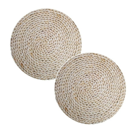 

Oleegame 2PC Placemat Boho Placemats Set Rattan Placemats For Party Kitchen Dining Farmhouse Table Mats Jute For Yellow