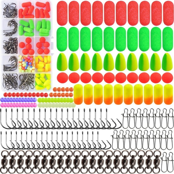 Pompano Rigs Making Kit Surf Fishing Rig Saltwater Fishing Accessories Bottom Rig Parts Pompano Snell Floats Fishing Beads Circle Hooks Fishing Swivels Duo Lock Snaps Pompano Rigs for Surf Fishing