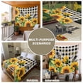 thumbnail image 6 of Sunflower Bee Tapestry for Bedroom Wall Hanging Tapestry, Black Buffalo Plaid Botanical Leaf Floral Ceiling Backdrop Tapestries Poster Blanket Wall Decor for Teens Room Living Room Dorm 59" x 90", 6 of 8