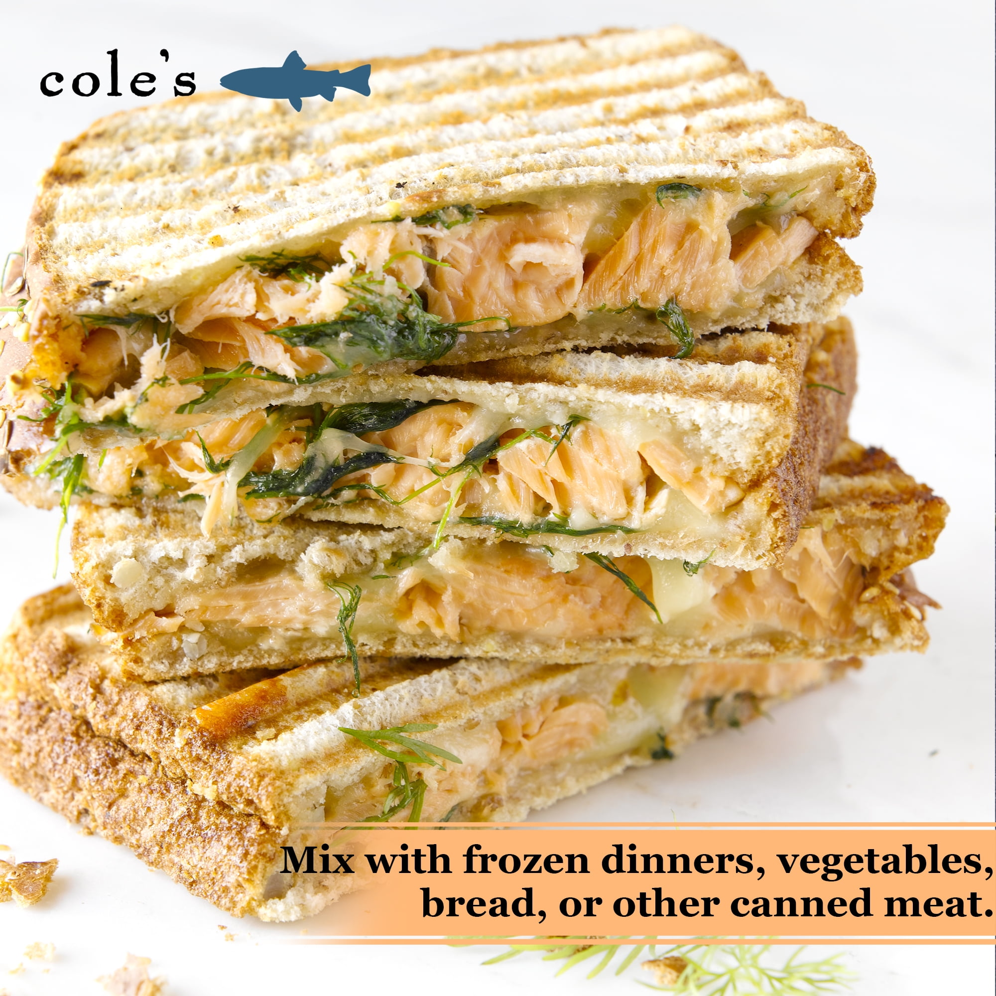(2 pack) Cole’s Patagonian Smoked Salmon in Extra Virgin Olive Oil 3.2 oz – Fish Fillet, High Protein, Canned, Skinless, Boneless, Gluten-Free